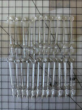 Vintage Set Of 23 Clear Acrylic Plastic Chandelier Prisms